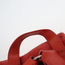 BALENCIAGA Backpack Suede Red Silver Auth bs29626-14