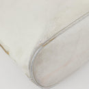 CHANEL Tote Bag Caviar Skin White Gold CC Auth bs29628-9