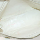 CHANEL Tote Bag Caviar Skin White Gold CC Auth bs29628-11