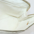 CHANEL Tote Bag Caviar Skin White Gold CC Auth bs29628-18