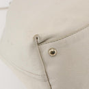 SAINT LAURENT Tote Bag Leather White Gold Auth bs29629-14