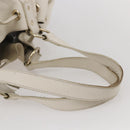 SAINT LAURENT Tote Bag Leather White Gold Auth bs29629-7