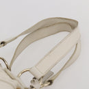 SAINT LAURENT Tote Bag Leather White Gold Auth bs29629-8