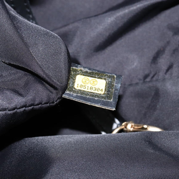 CHANEL New Travel Line Tote Bag Nylon Black Gold CC Auth bs29633