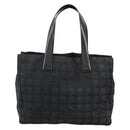 CHANEL New Travel Line Tote Bag Nylon Black Gold CC Auth bs29633-2