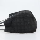 CHANEL New Travel Line Tote Bag Nylon Black Gold CC Auth bs29633-4