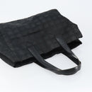 CHANEL New Travel Line Tote Bag Nylon Black Gold CC Auth bs29633-6