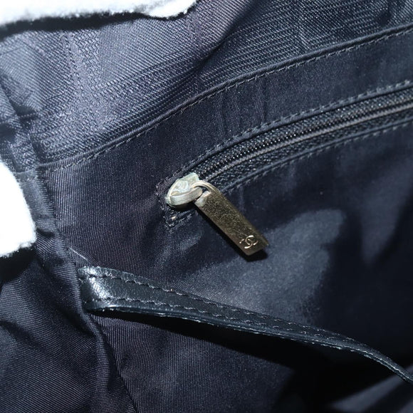 CHANEL New Travel Line Tote Bag Nylon Black gold CC Auth bs29634