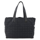 CHANEL New Travel Line Tote Bag Nylon Black gold CC Auth bs29634-13