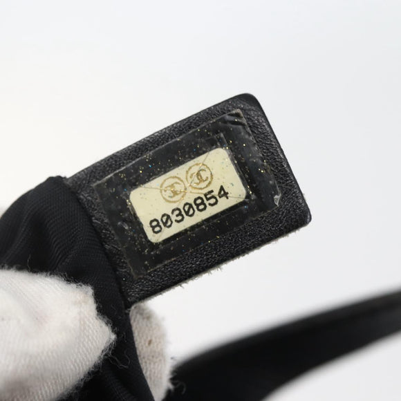 CHANEL New Travel Line Tote Bag Nylon Black gold CC Auth bs29634