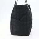 CHANEL New Travel Line Tote Bag Nylon Black gold CC Auth bs29634-4