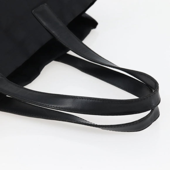 CHANEL New Travel Line Tote Bag Nylon Black gold CC Auth bs29634