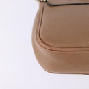 GUCCI Chain Shoulder Bag Leather Beige Gold 536224 Auth bs29635-15