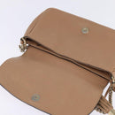 GUCCI Chain Shoulder Bag Leather Beige Gold 536224 Auth bs29635-17