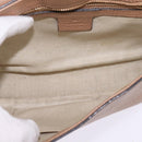 GUCCI Chain Shoulder Bag Leather Beige Gold 536224 Auth bs29635-11