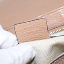 GUCCI Chain Shoulder Bag Leather Beige Gold 536224 Auth bs29635-12