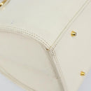 VALENTINO Hand Bag Leather White Gold Auth bs29636-15