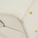 VALENTINO Hand Bag Leather White Gold Auth bs29636-17