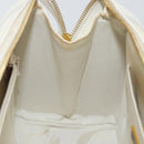 VALENTINO Hand Bag Leather White Gold Auth bs29636-19