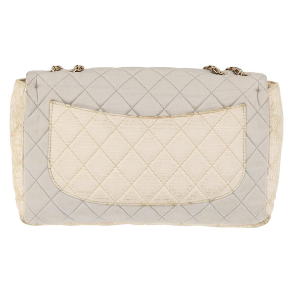 CHANEL Matelasse Chain Flap Shoulder Bag Nylon Multicolor CC Auth bs29639