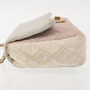 CHANEL Matelasse Chain Flap Shoulder Bag Nylon Multicolor CC Auth bs29639-5