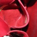 CHANEL V Stitch Waist Bag Lamb Skin Red Gold CC Auth bs29640-21