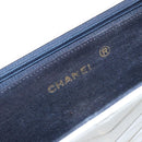 CHANEL Chain Shoulder Bag Lamb Skin White Gold CC Auth bs29641-18