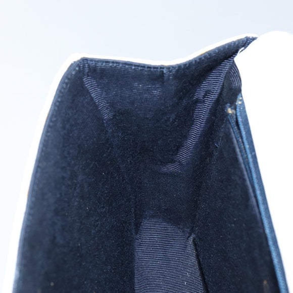 CHANEL Chain Shoulder Bag Lamb Skin White Gold CC Auth bs29641