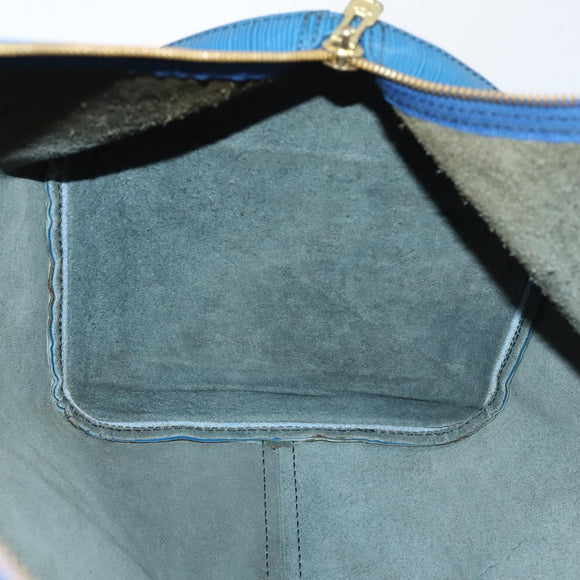LOUIS VUITTON Epi Keepall 50 Boston Bag Blue M42965 LV Auth bs29642