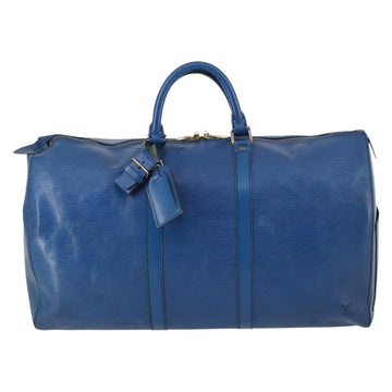 LOUIS VUITTON Epi Keepall 50 Boston Bag Blue M42965 LV Auth bs29642 - 0