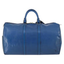 LOUIS VUITTON Epi Keepall 50 Boston Bag Blue M42965 LV Auth bs29642-3