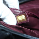 CHANEL Tote Bag Coated Canvas Black Silver CC Auth bs29643-12