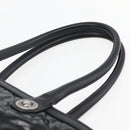 CHANEL Tote Bag Coated Canvas Black Silver CC Auth bs29643-8