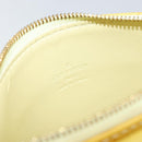 LOUIS VUITTON Monogram Vernis Motto Pouch Lime Yellow M91059 LV Auth bs29653-18