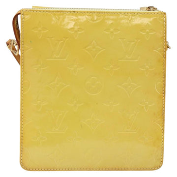 LOUIS VUITTON Monogram Vernis Motto Pouch Lime Yellow M91059 LV Auth bs29653 - 0