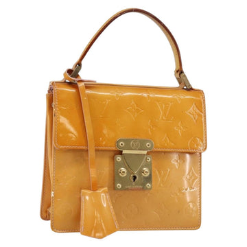 LOUIS VUITTON Monogram Vernis Spring street Hand Bag Pink M91033 LV Auth bs29654