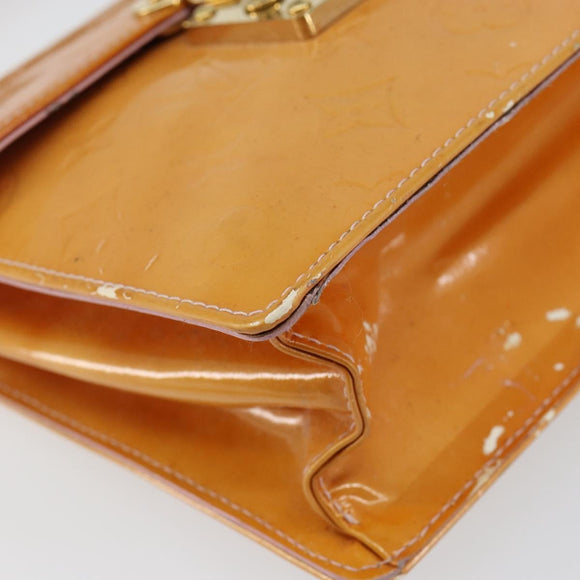 LOUIS VUITTON Monogram Vernis Spring street Hand Bag Pink M91033 LV Auth bs29654