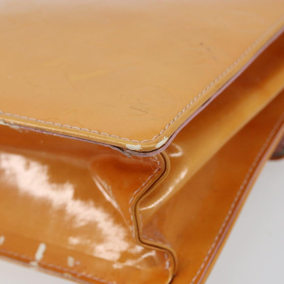 LOUIS VUITTON Monogram Vernis Spring street Hand Bag Pink M91033 LV Auth bs29654