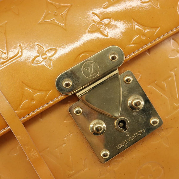 LOUIS VUITTON Monogram Vernis Spring street Hand Bag Pink M91033 LV Auth bs29654