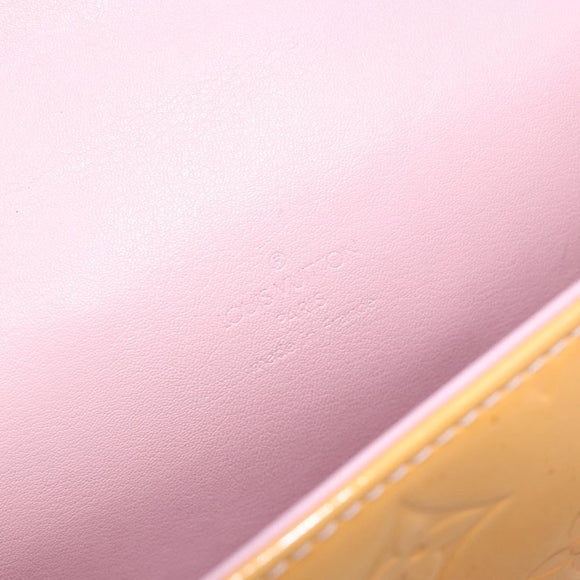 LOUIS VUITTON Monogram Vernis Spring street Hand Bag Pink M91033 LV Auth bs29654