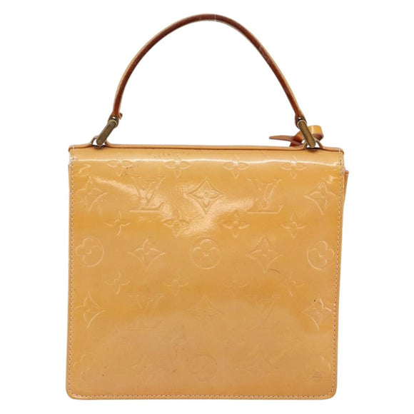 LOUIS VUITTON Monogram Vernis Spring street Hand Bag Pink M91033 LV Auth bs29654