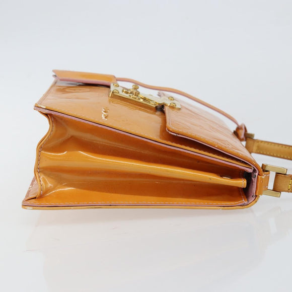 LOUIS VUITTON Monogram Vernis Spring street Hand Bag Pink M91033 LV Auth bs29654