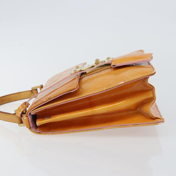 LOUIS VUITTON Monogram Vernis Spring street Hand Bag Pink M91033 LV Auth bs29654