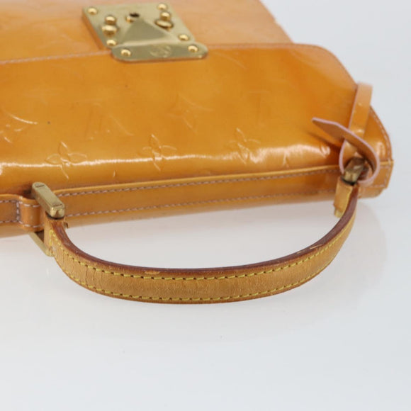 LOUIS VUITTON Monogram Vernis Spring street Hand Bag Pink M91033 LV Auth bs29654