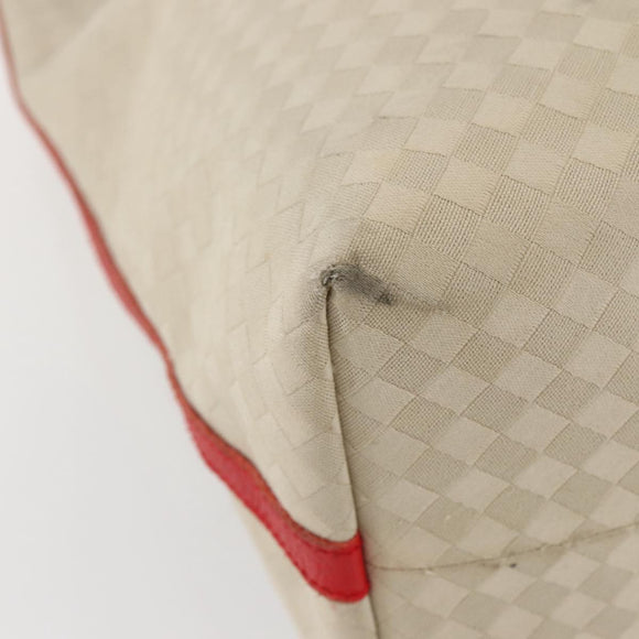 BOTTEGA VENETA INTRECCIATO Tote Bag Canvas Beige Silver Auth bs29655