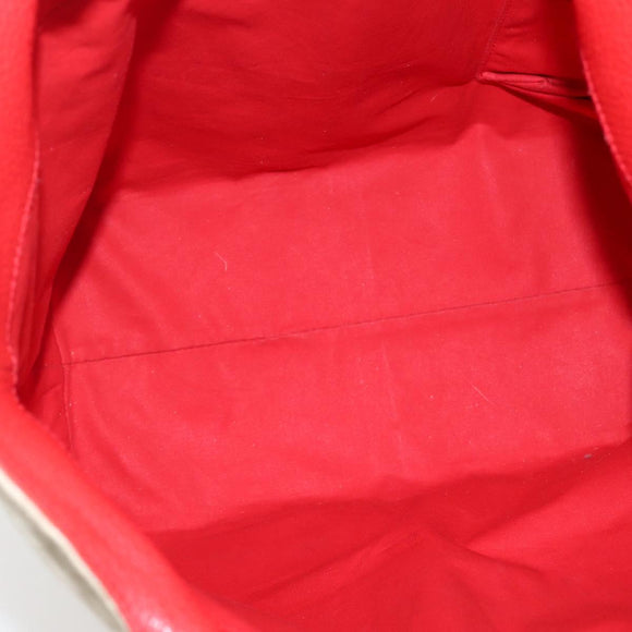 BOTTEGA VENETA INTRECCIATO Tote Bag Canvas Beige Silver Auth bs29655