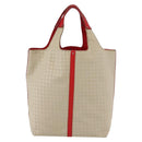 BOTTEGA VENETA INTRECCIATO Tote Bag Canvas Beige Silver Auth bs29655-13