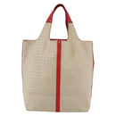 BOTTEGA VENETA INTRECCIATO Tote Bag Canvas Beige Silver Auth bs29655-2