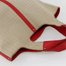 BOTTEGA VENETA INTRECCIATO Tote Bag Canvas Beige Silver Auth bs29655-6