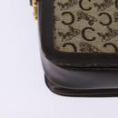 CELINE C Macadam Canvas Shoulder Bag Brown Gold Auth bs29657-15